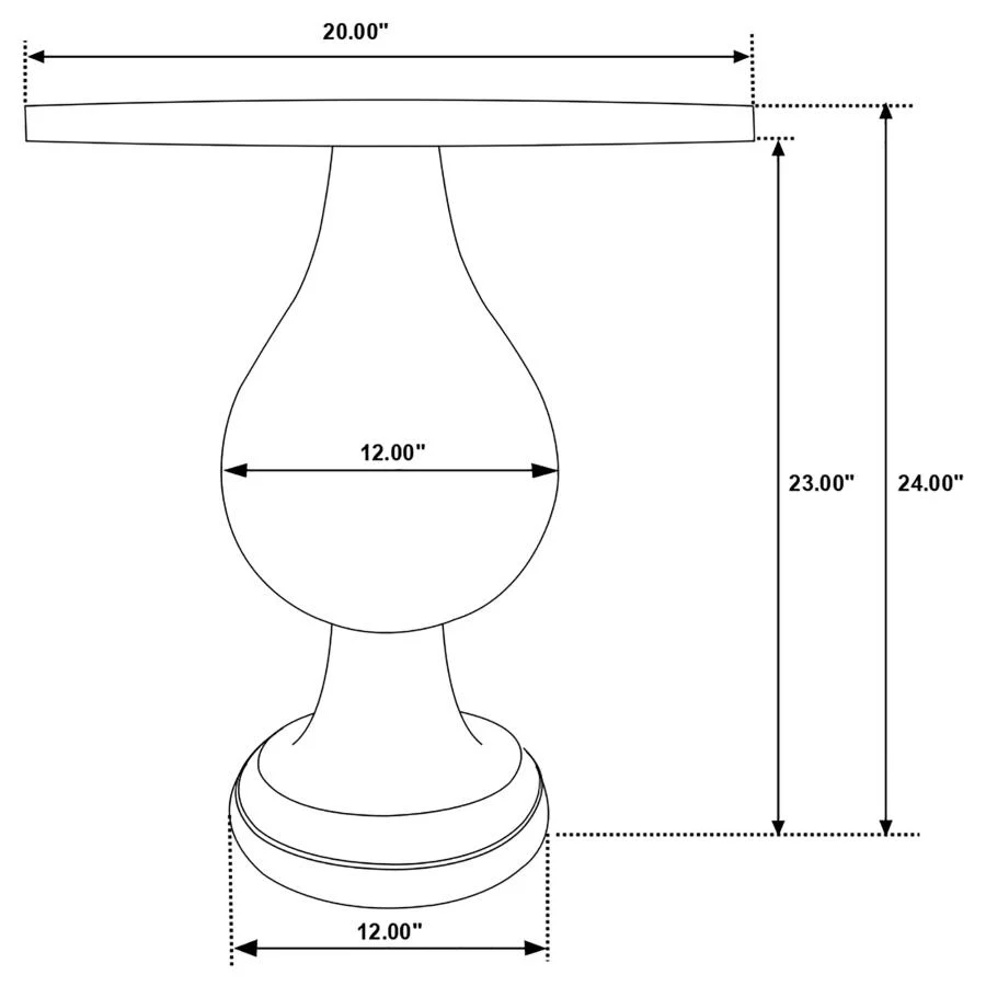 Dianella - Round Pedestal Base Accent Side Table - Image 8