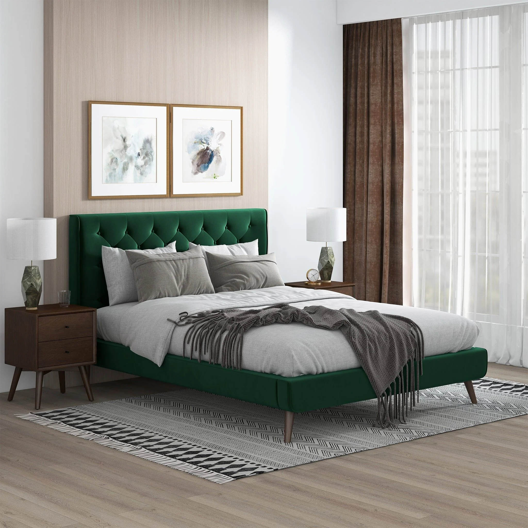 Dillon - Mid-Century Modern Platform Bed - Image 8