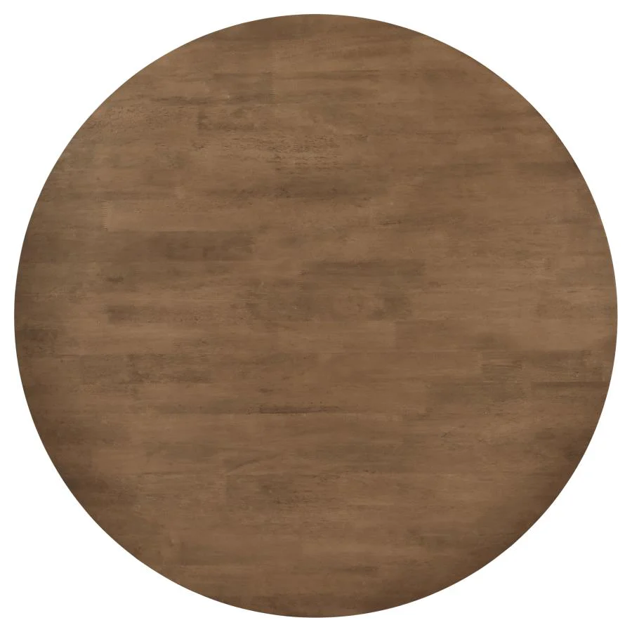 Dinah - Round Solid Wood Dining Table - Walnut - Image 4