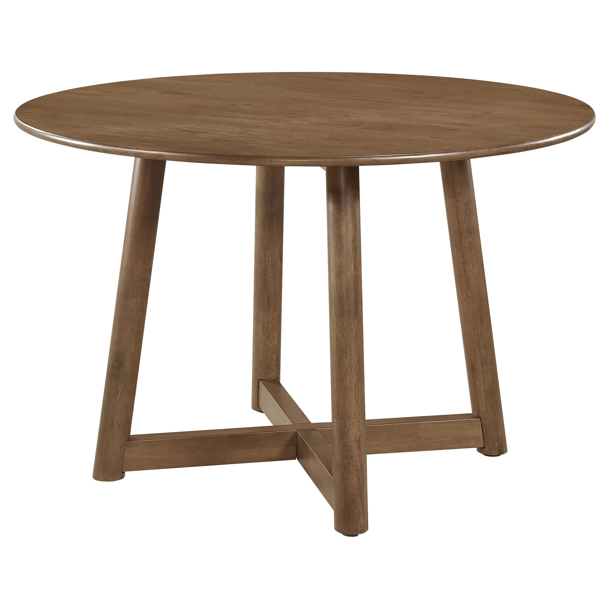 Dinah - Round Solid Wood Dining Table - Walnut - Image 8