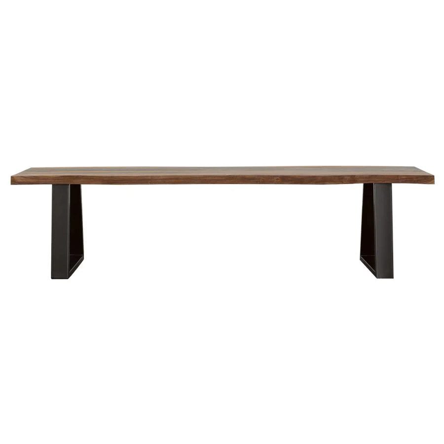 Ditman - Live Edge Wood Dining Bench - Gray Sheesham - Image 3