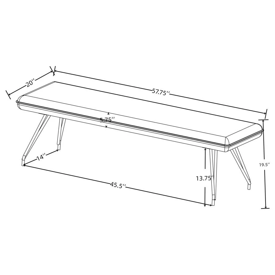 Dodson - Fabric Upholstered Dining Bench - Image 13