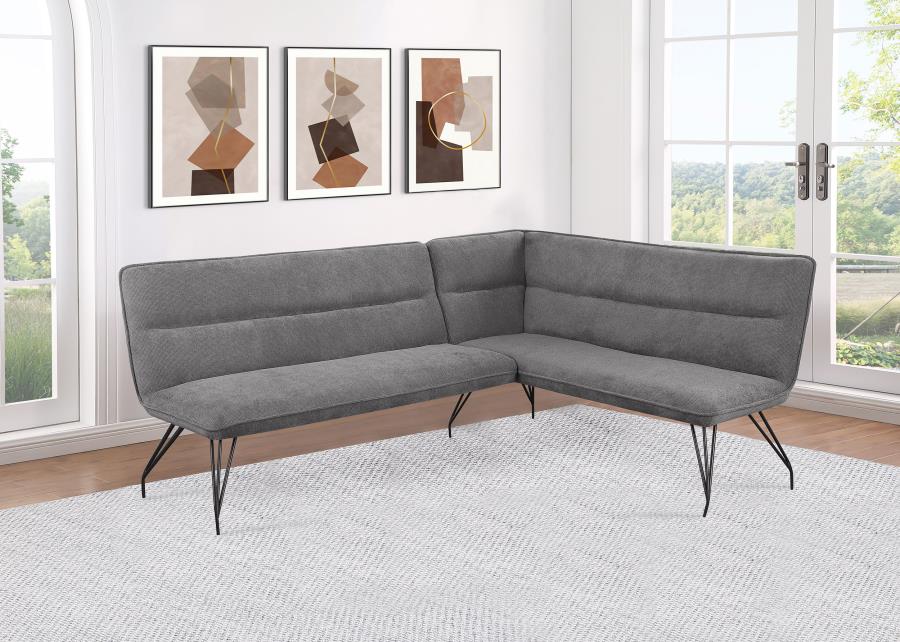 Dodson - Fabric Upholstered L-Shaped Nook Dining Bench - Image 3