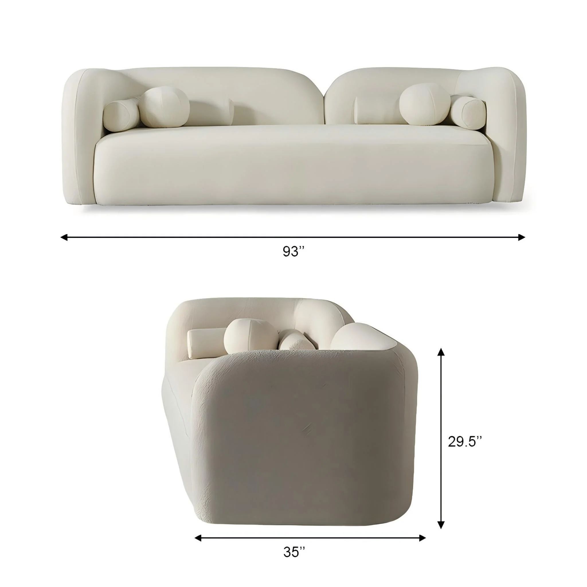 Donna - Japandi Design Boucle Sofa - Image 7