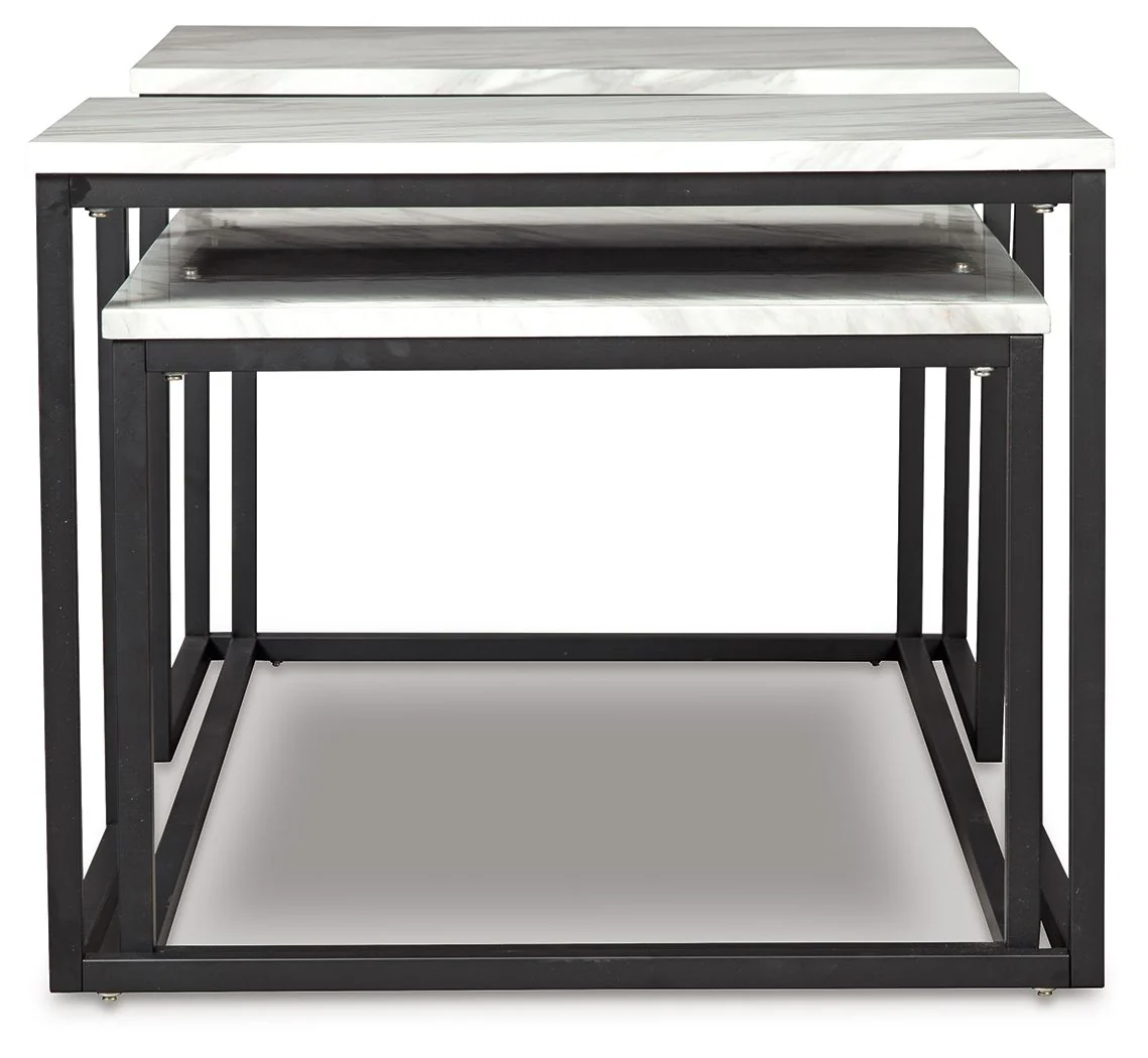 Donnesta - Occasional Table Set (Set of 3) - Gray / Black - Image 3