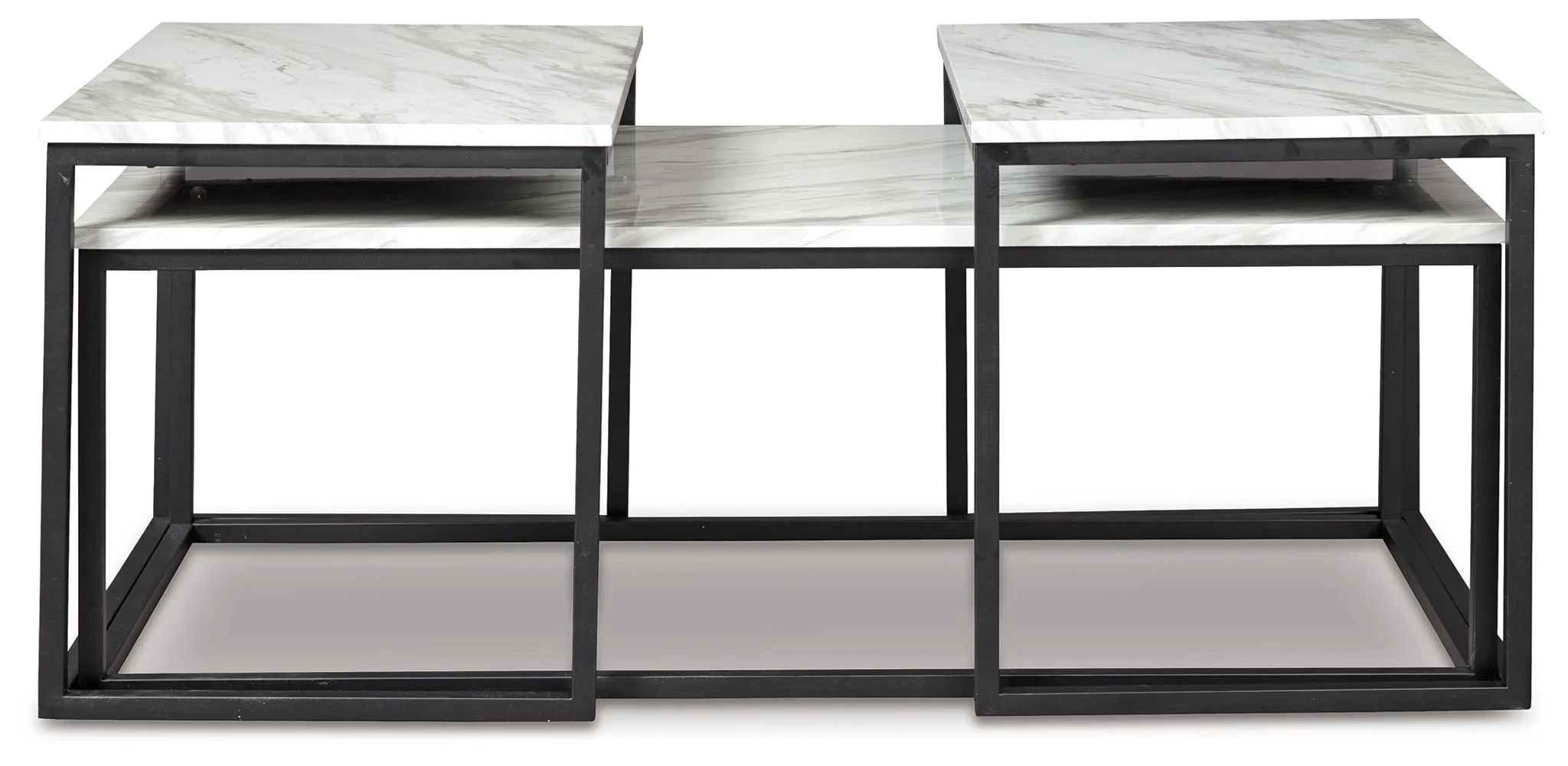 Donnesta - Occasional Table Set (Set of 3) - Gray / Black - Image 4