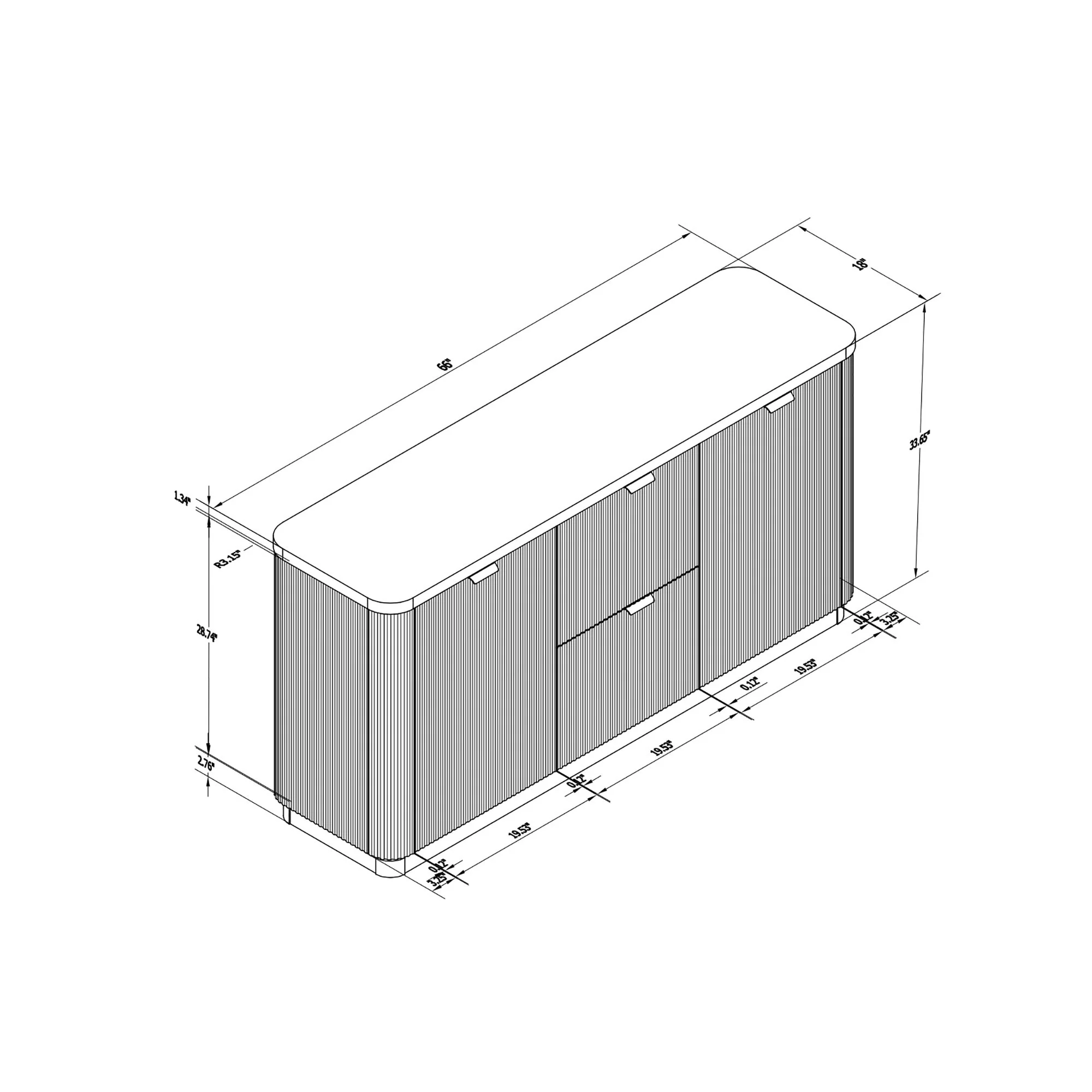 Donnie - Storage Buffet - Natural - Image 6