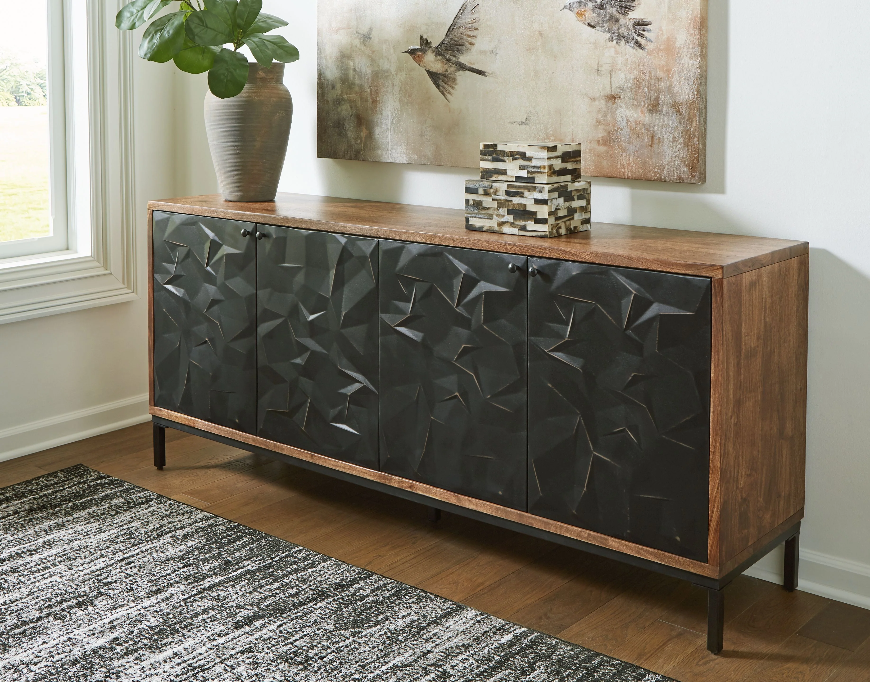 Dorannby - Accent Cabinet - Black / Brown - Image 6