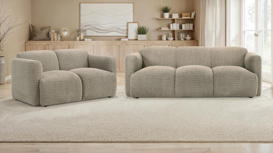 Dorset - Upholstered Round Track Arm Sofa Set - Image 3