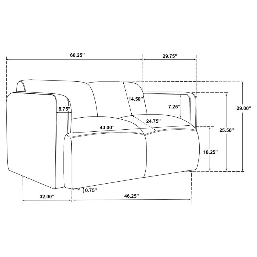 Dorset - Upholstered Round Track Arm Sofa Set - Image 57
