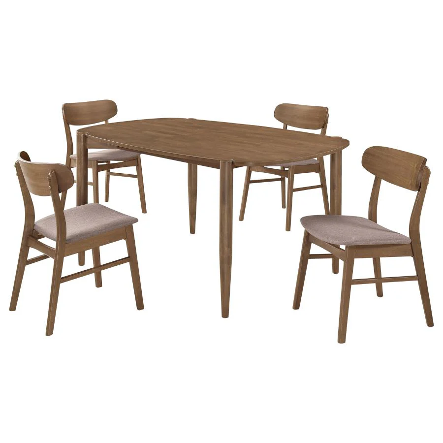 Dortch - Oval Solid Wood Dining Set - Image 3