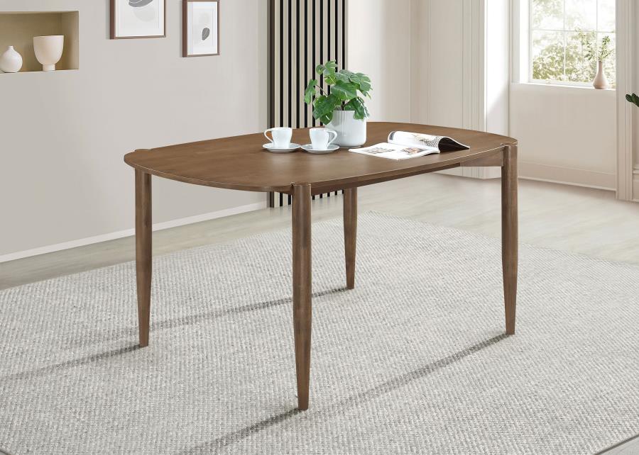 Dortch - Oval Solid Wood Dining Table - Walnut - Image 2
