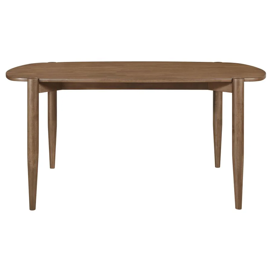 Dortch - Oval Solid Wood Dining Table - Walnut - Image 3