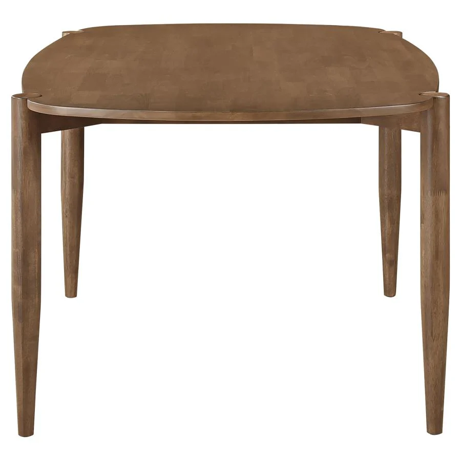 Dortch - Oval Solid Wood Dining Table - Walnut - Image 4