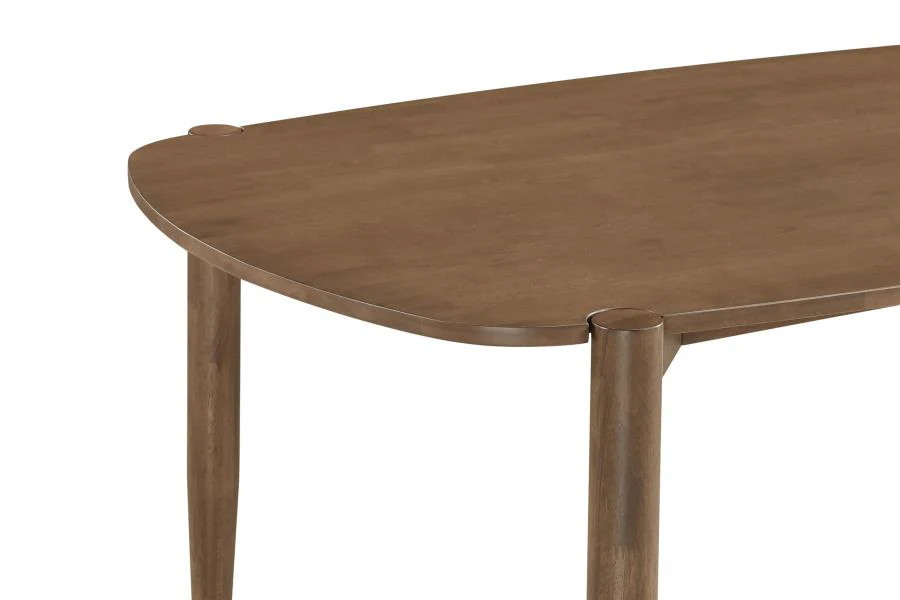 Dortch - Oval Solid Wood Dining Table - Walnut - Image 6