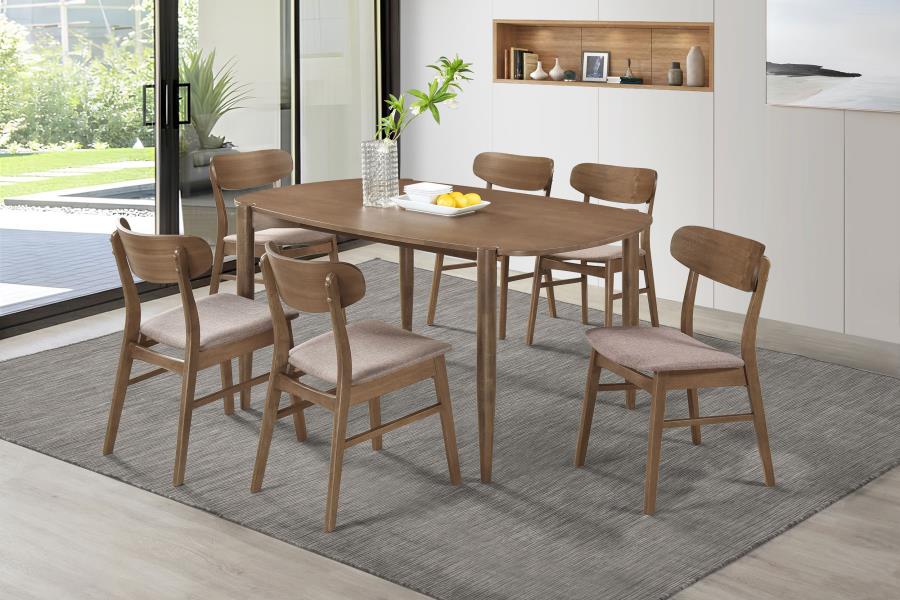 Dortch - Oval Solid Wood Dining Table - Walnut - Image 9