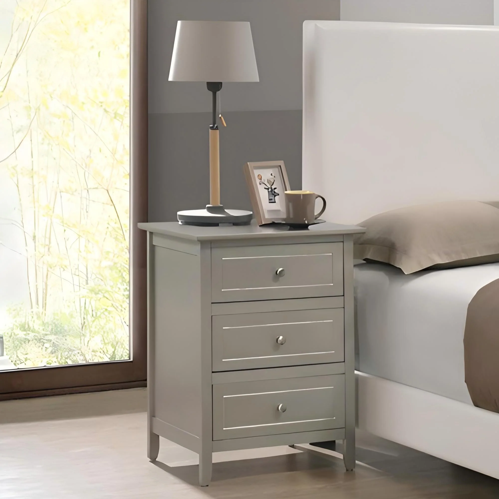 Dove Tailed Drawers 3 Drawer Nightstand - Image 11