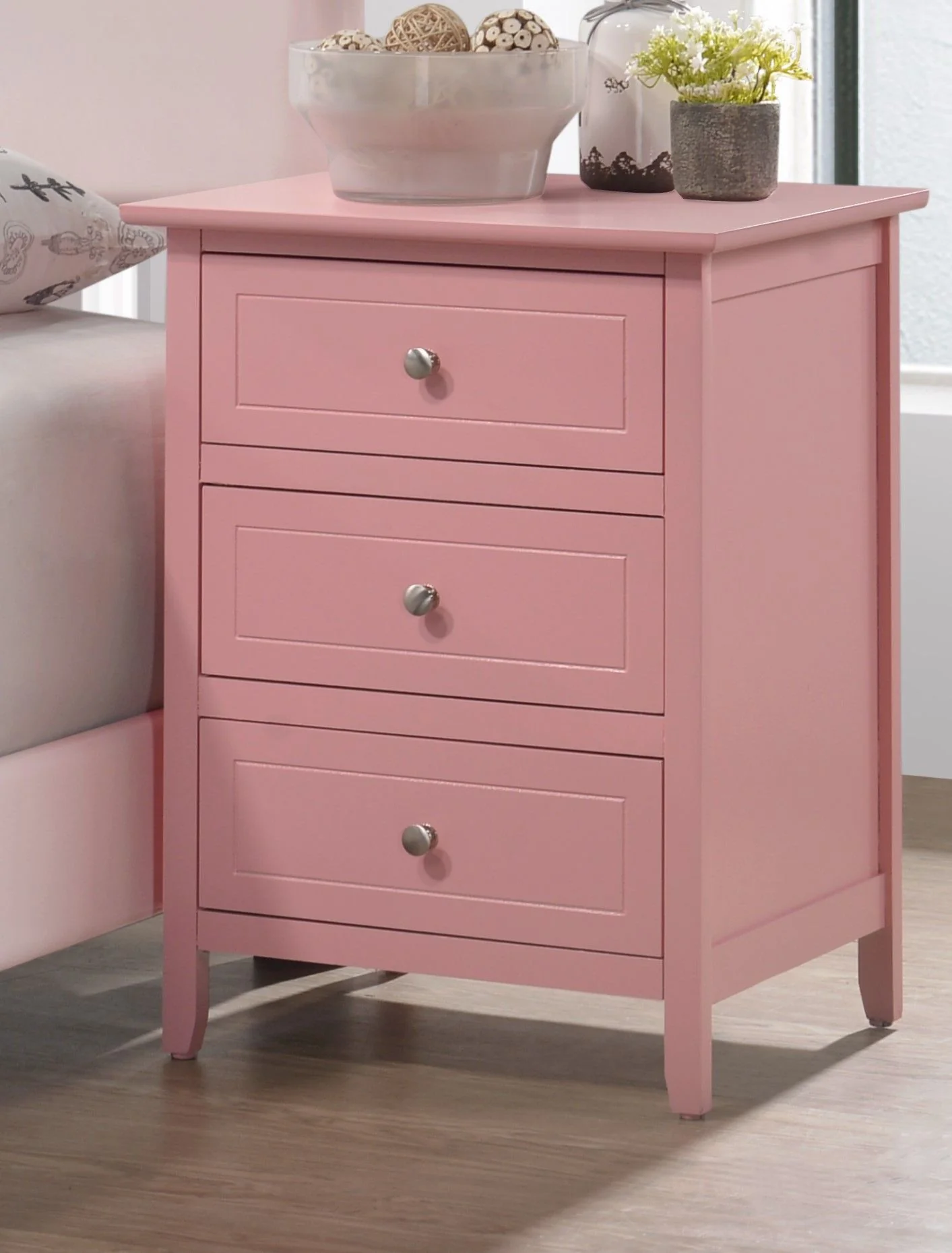Dove Tailed Drawers 3 Drawer Nightstand - Image 17