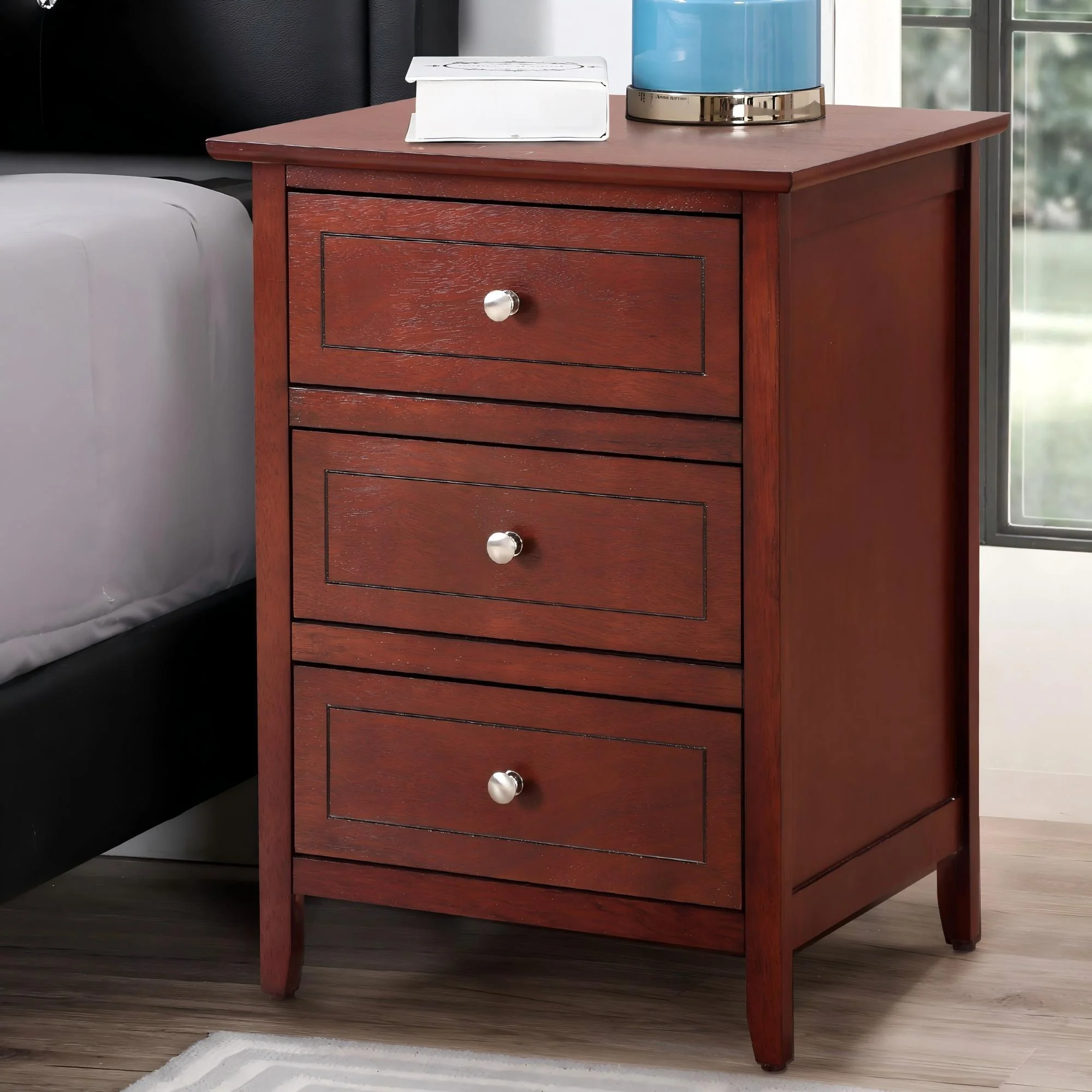 Dove Tailed Drawers 3 Drawer Nightstand - Image 18