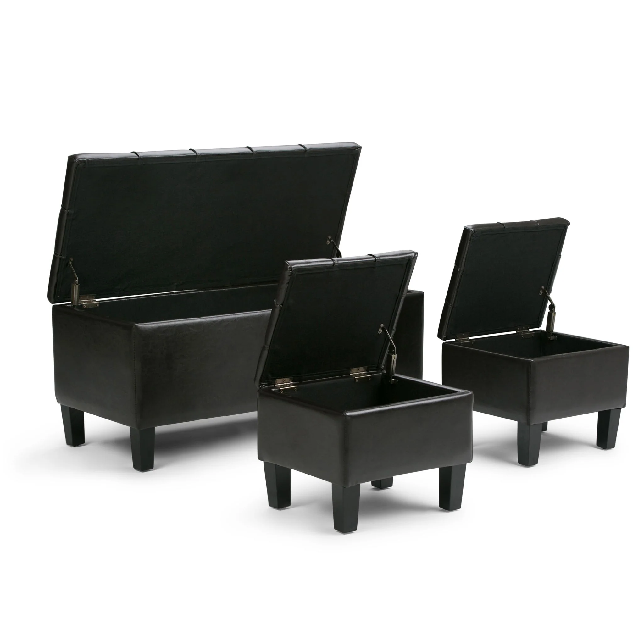 Dover - 3 Piece Storage Ottoman Contemporary Design - Image 17