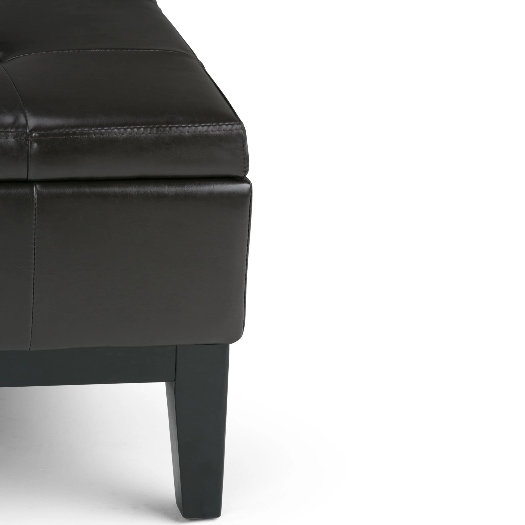 Dover - Square Coffee Table Storage Ottoman - Tanners Brown - Image 4