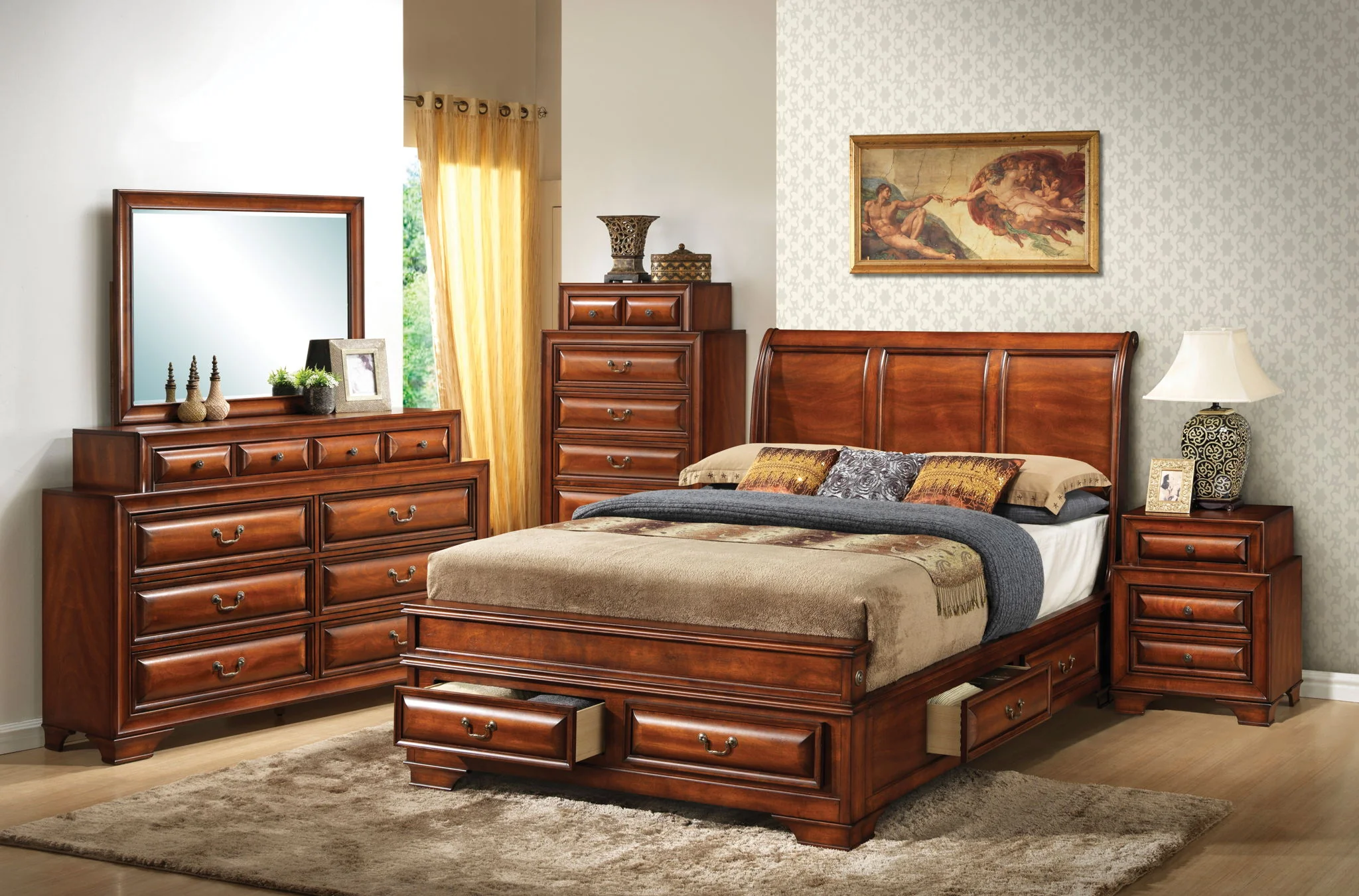 Dovetailed Drawers Storage Bed - Image 5