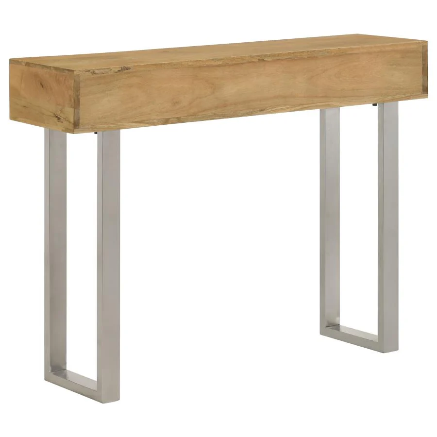 Draco - 2-Drawer Console Table Hand Carved Details - Natural - Image 5