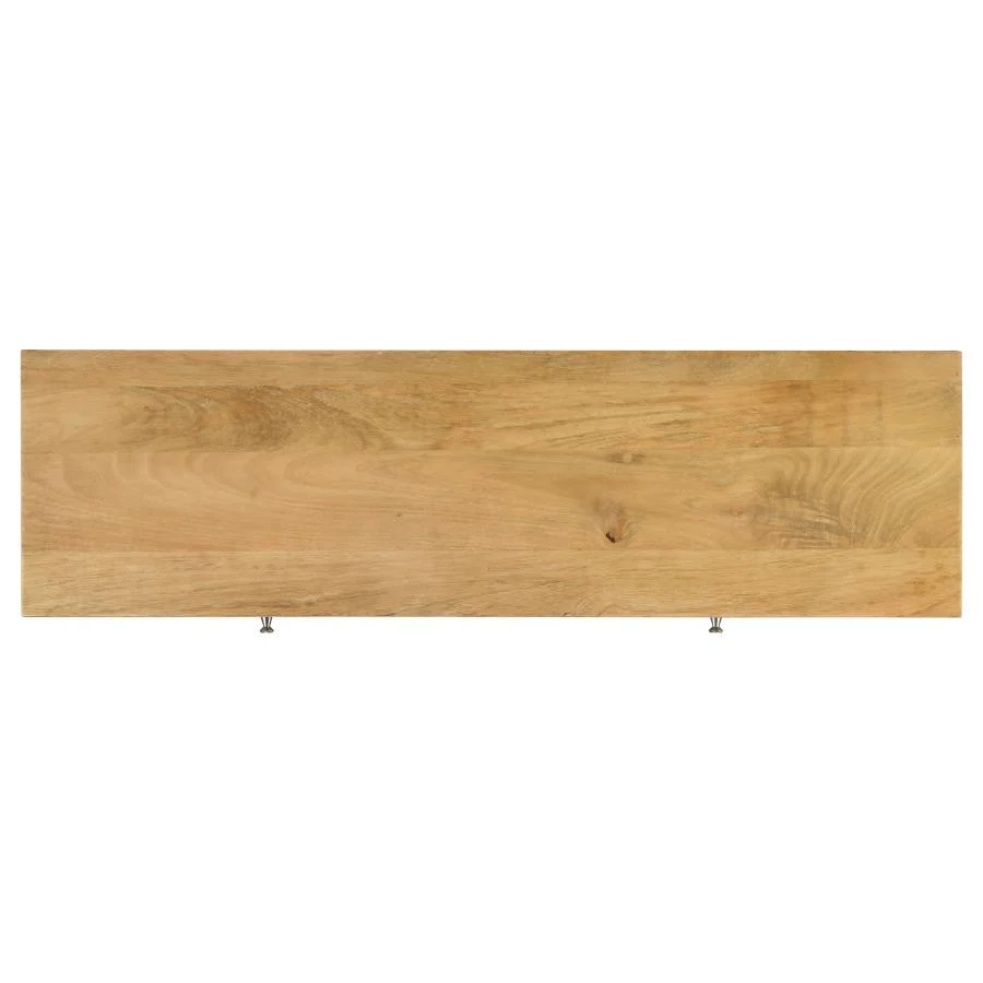 Draco - 2-Drawer Console Table Hand Carved Details - Natural - Image 7