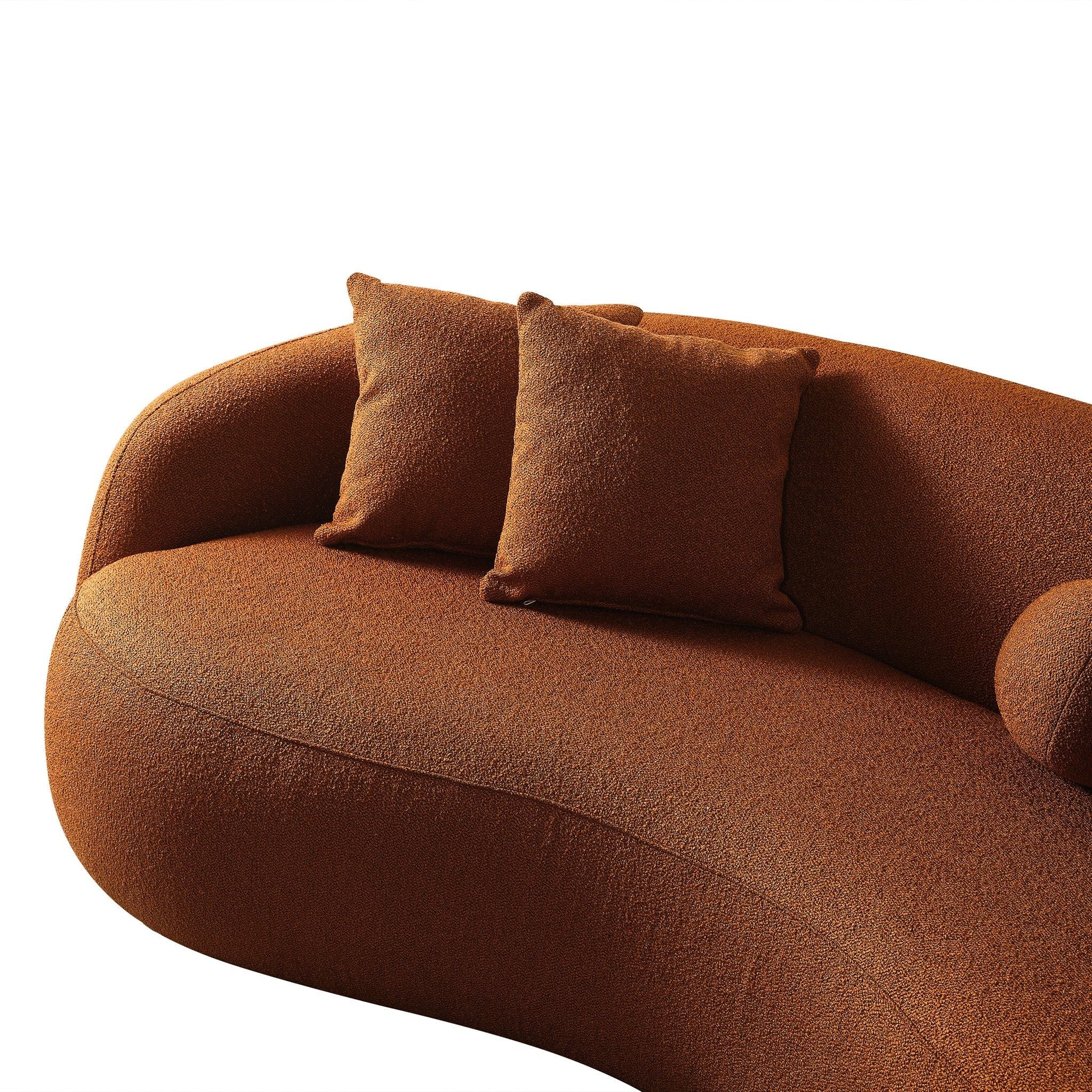 Drake - Japandi Style Curvy Boucle Sofa - Image 14