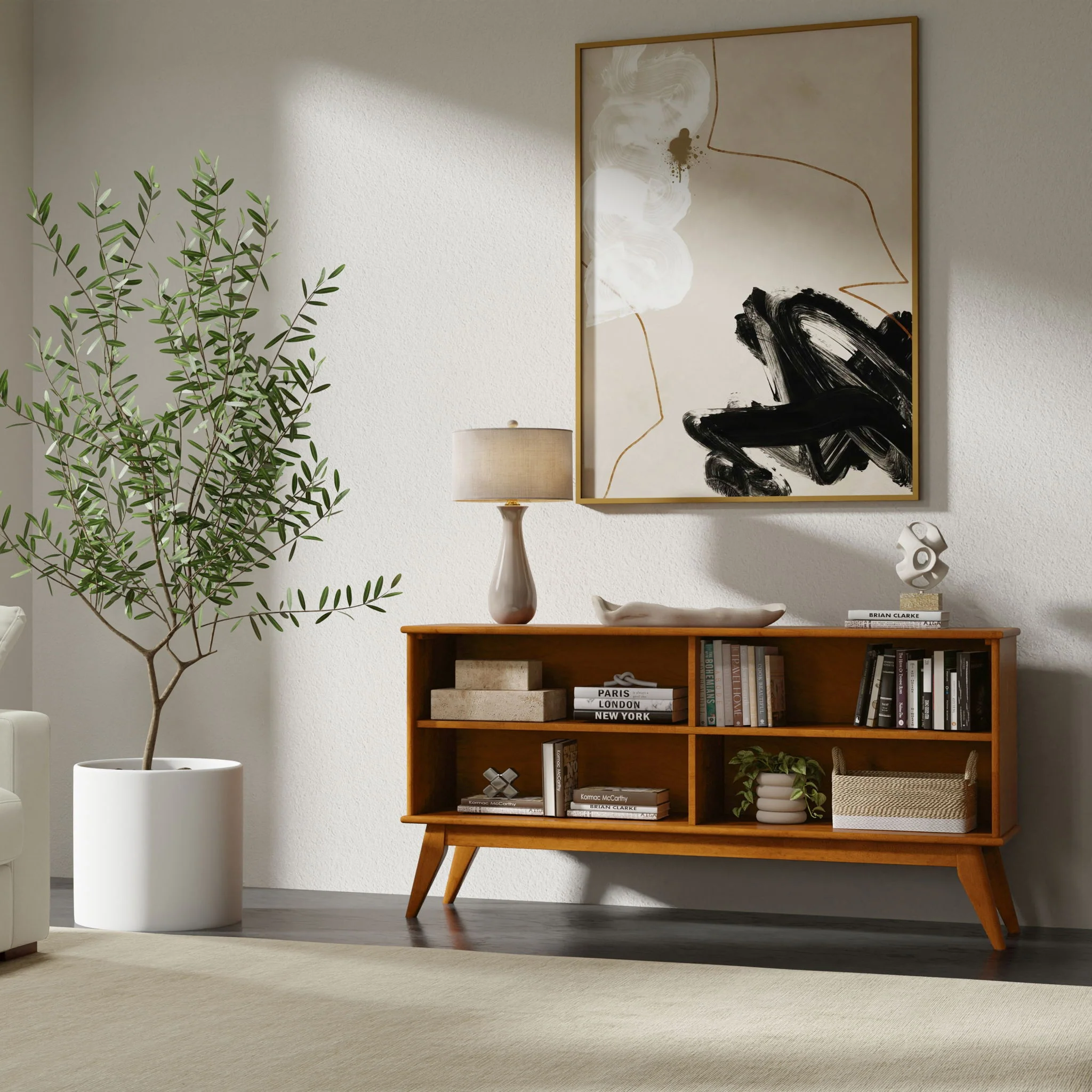 Draper - Handcrafted Low Bookcase - Image 25