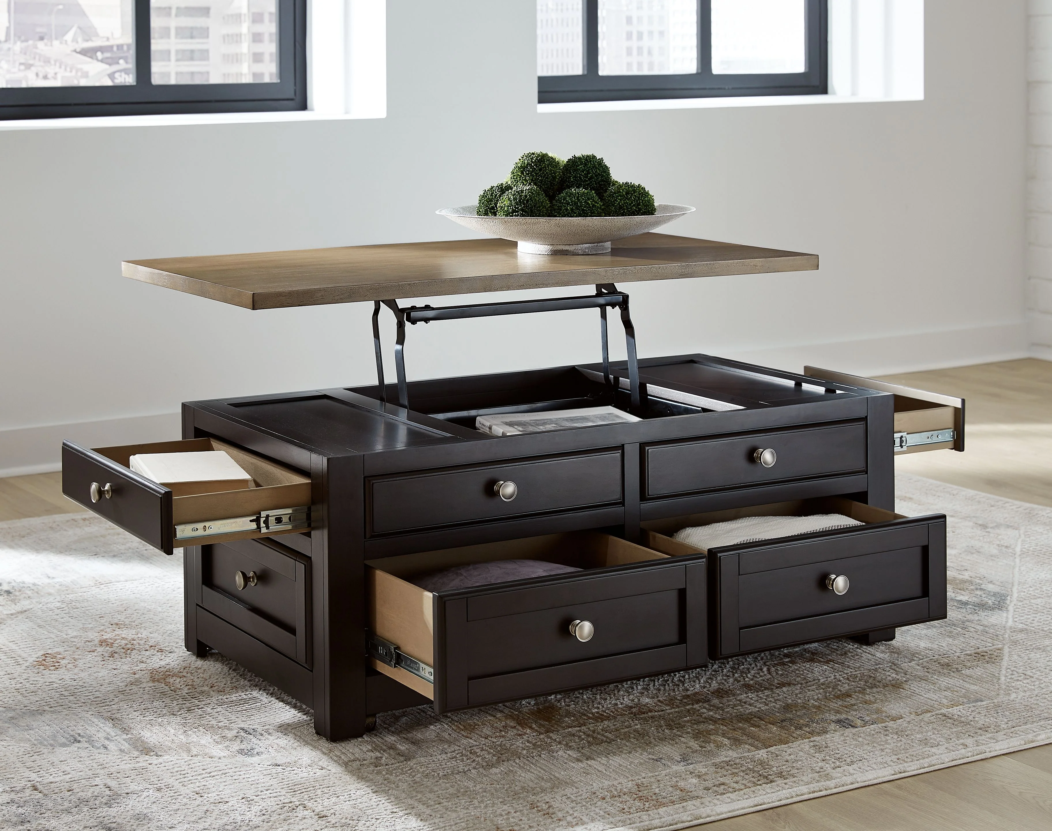 Drazmine - Lift Top Cocktail Table - Brown - Image 7