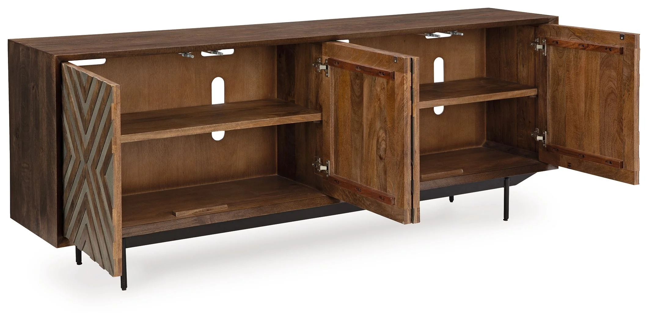 Dreggan - Accent Cabinet - Brown / Gold Finish - Image 4