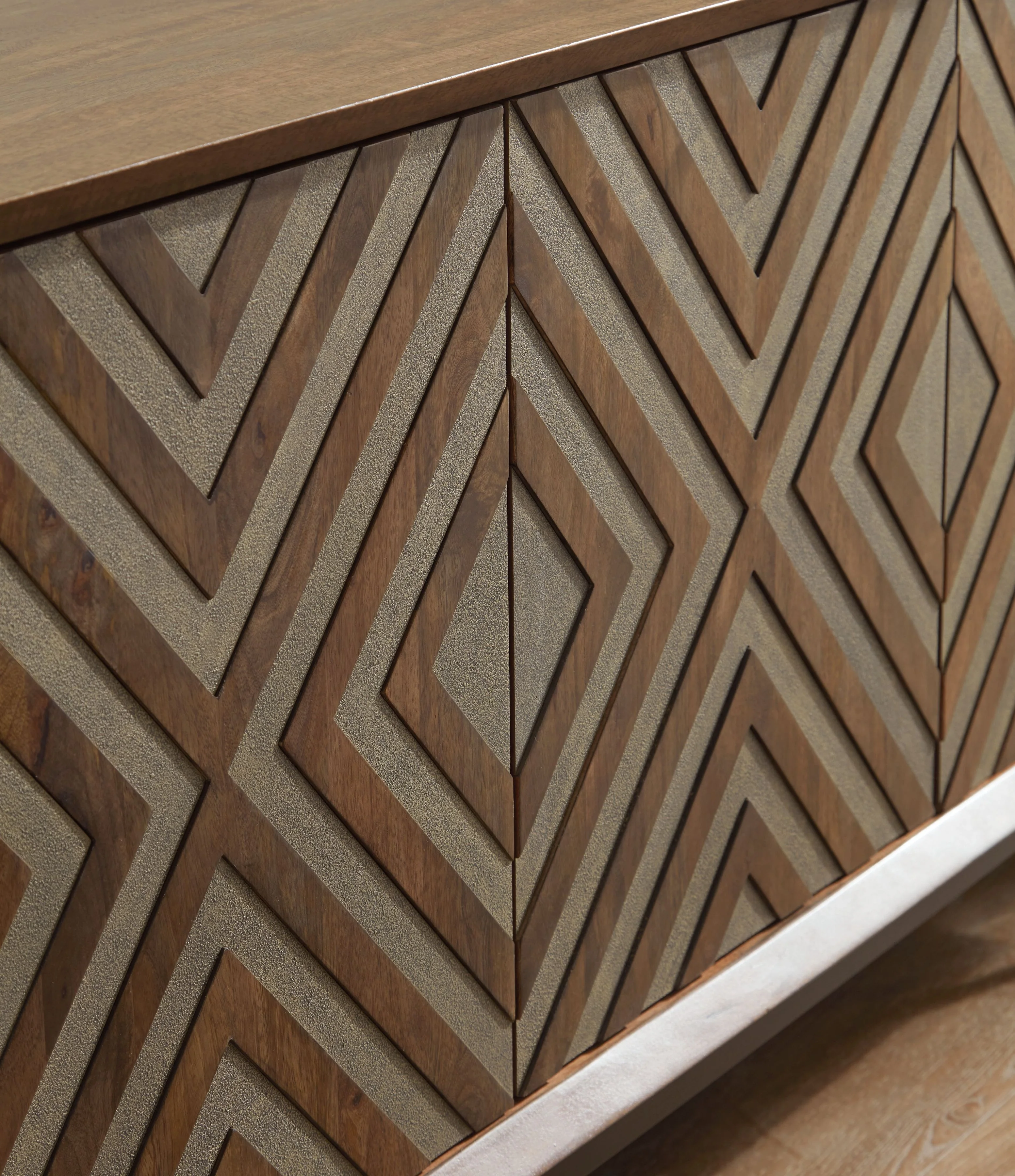 Dreggan - Accent Cabinet - Brown / Gold Finish - Image 6