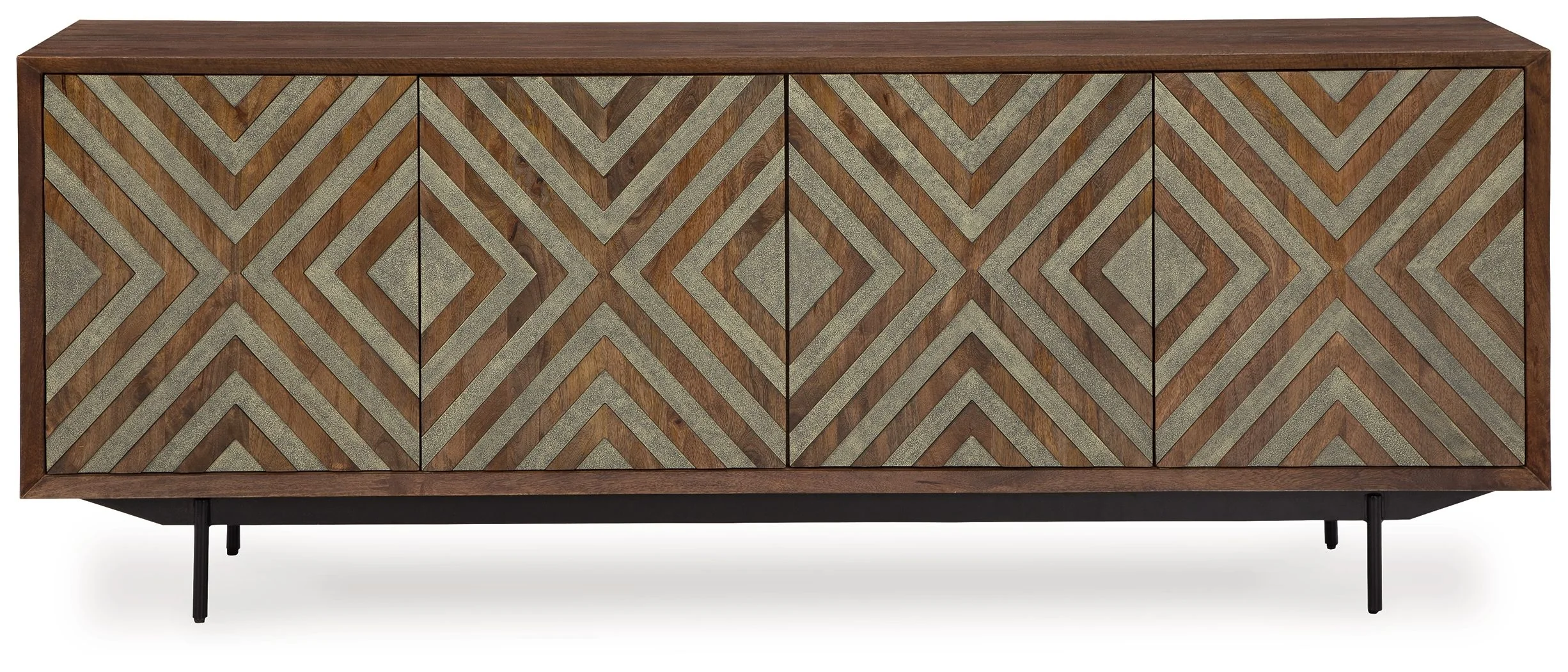 Dreggan - Accent Cabinet - Brown / Gold Finish - Image 7