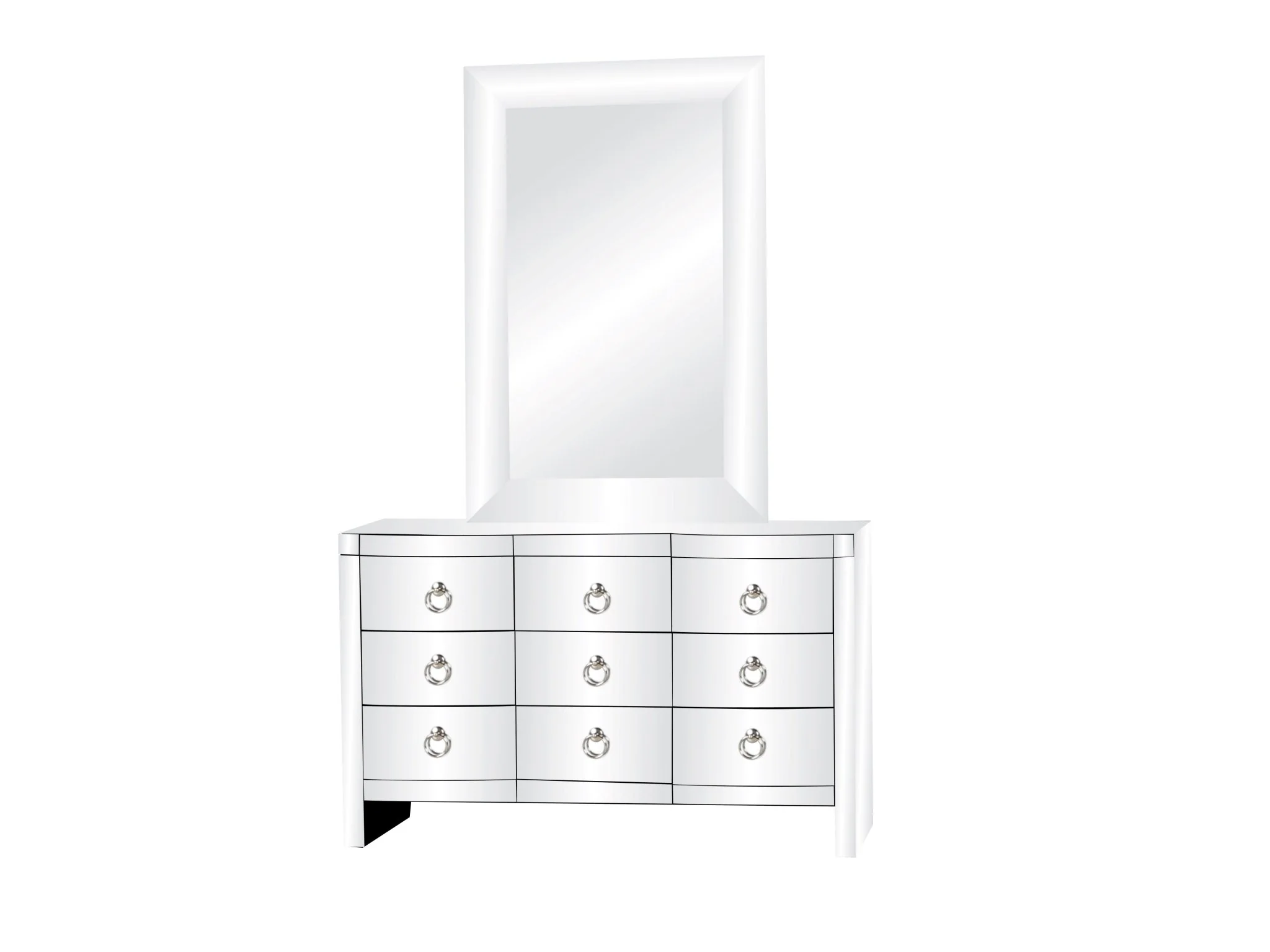 DRESSER AND MIRROR SET - Image 2