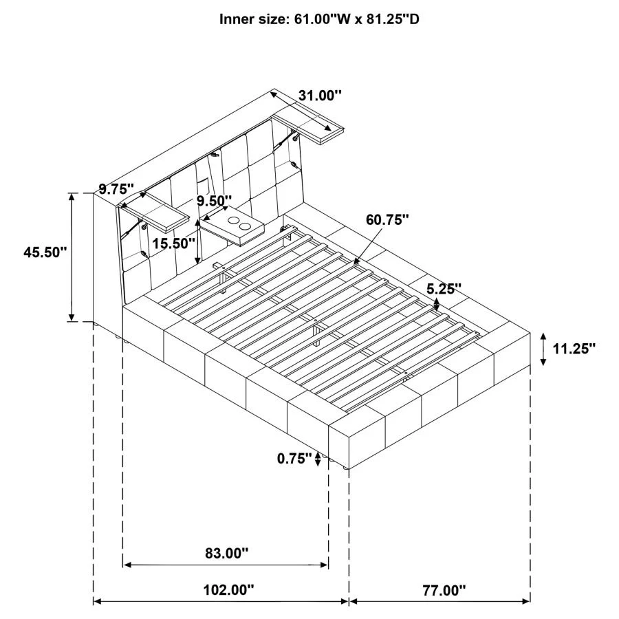 Dreux - Upholstered Panel Platform Bed - Image 84