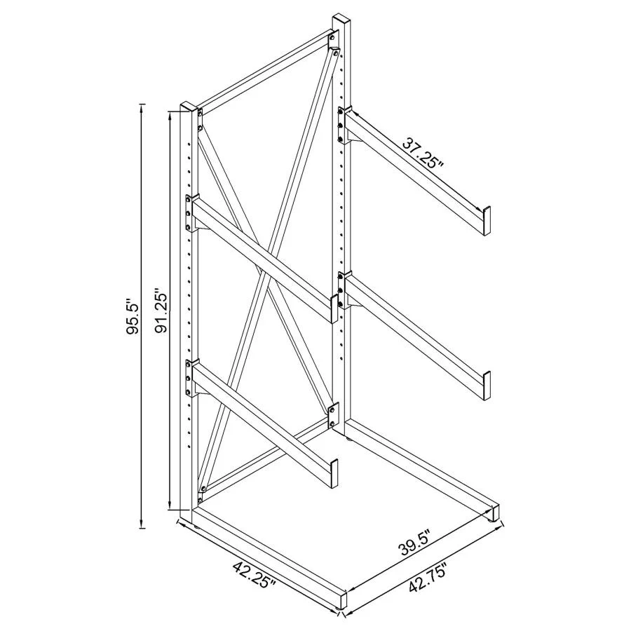 Duarto 3-tier Sofa Display Rack Black - Image 3