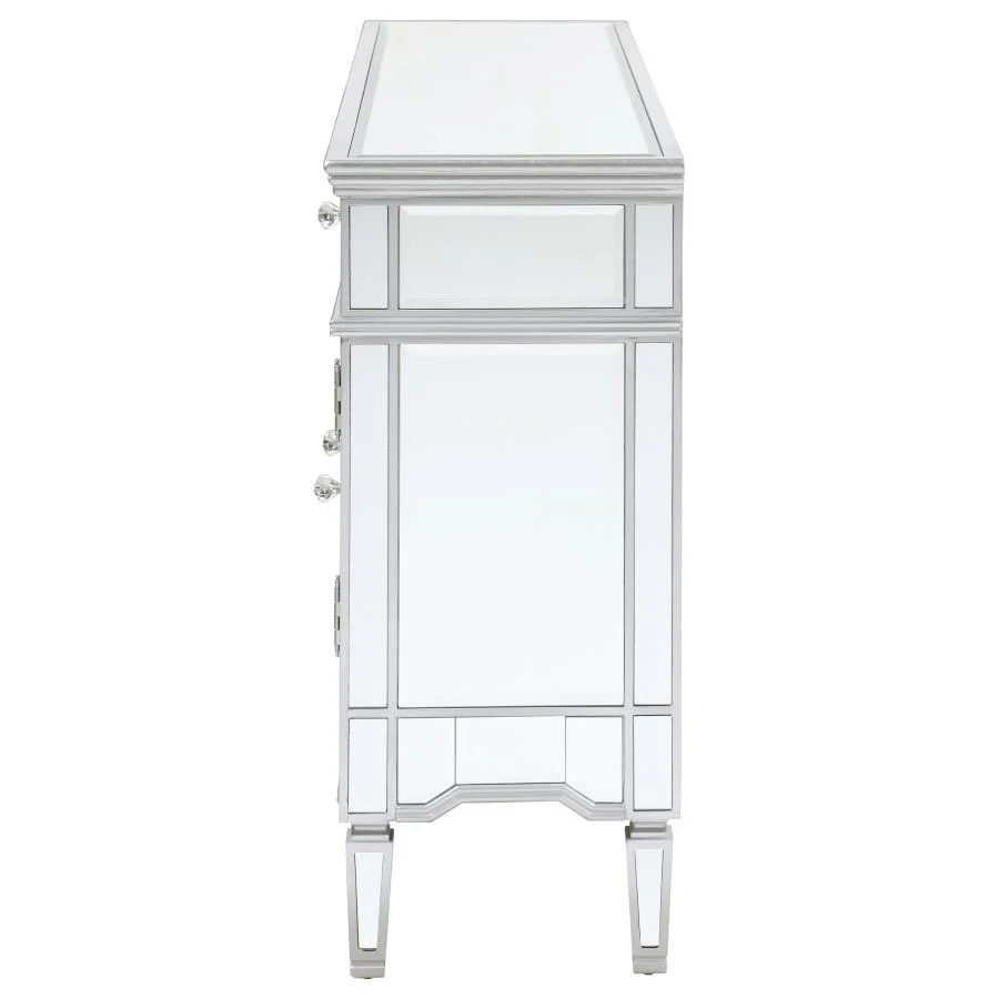 Duchess - 5-Drawer Mirrored Storage Accent Cabinet - Silver - Image 5