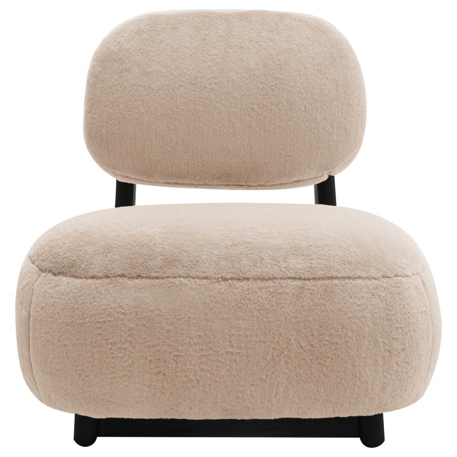 Duffie - Upholstered Armless Accent Chair - Camel - Image 3