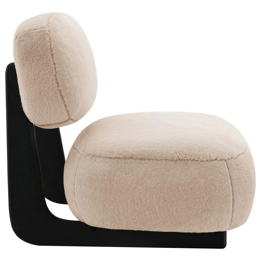 Duffie - Upholstered Armless Accent Chair - Camel - Image 8