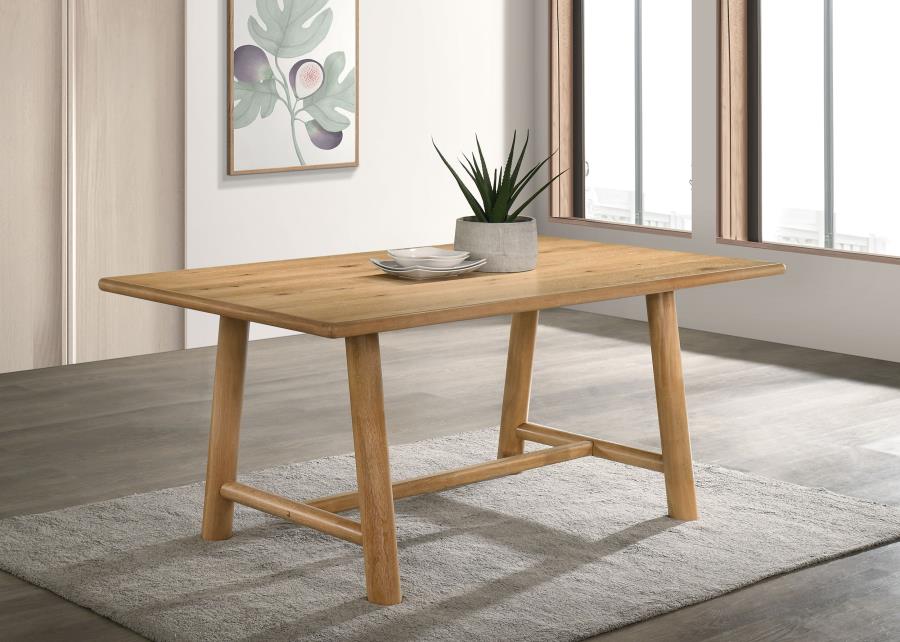 Duncan - 71" Rectangular Wood Dining Room Table - Washed Oak - Image 2