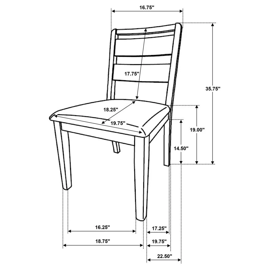 Duncan - Ladder Back Dining Side Chair (Set of 2) - Washed Oak - Image 13