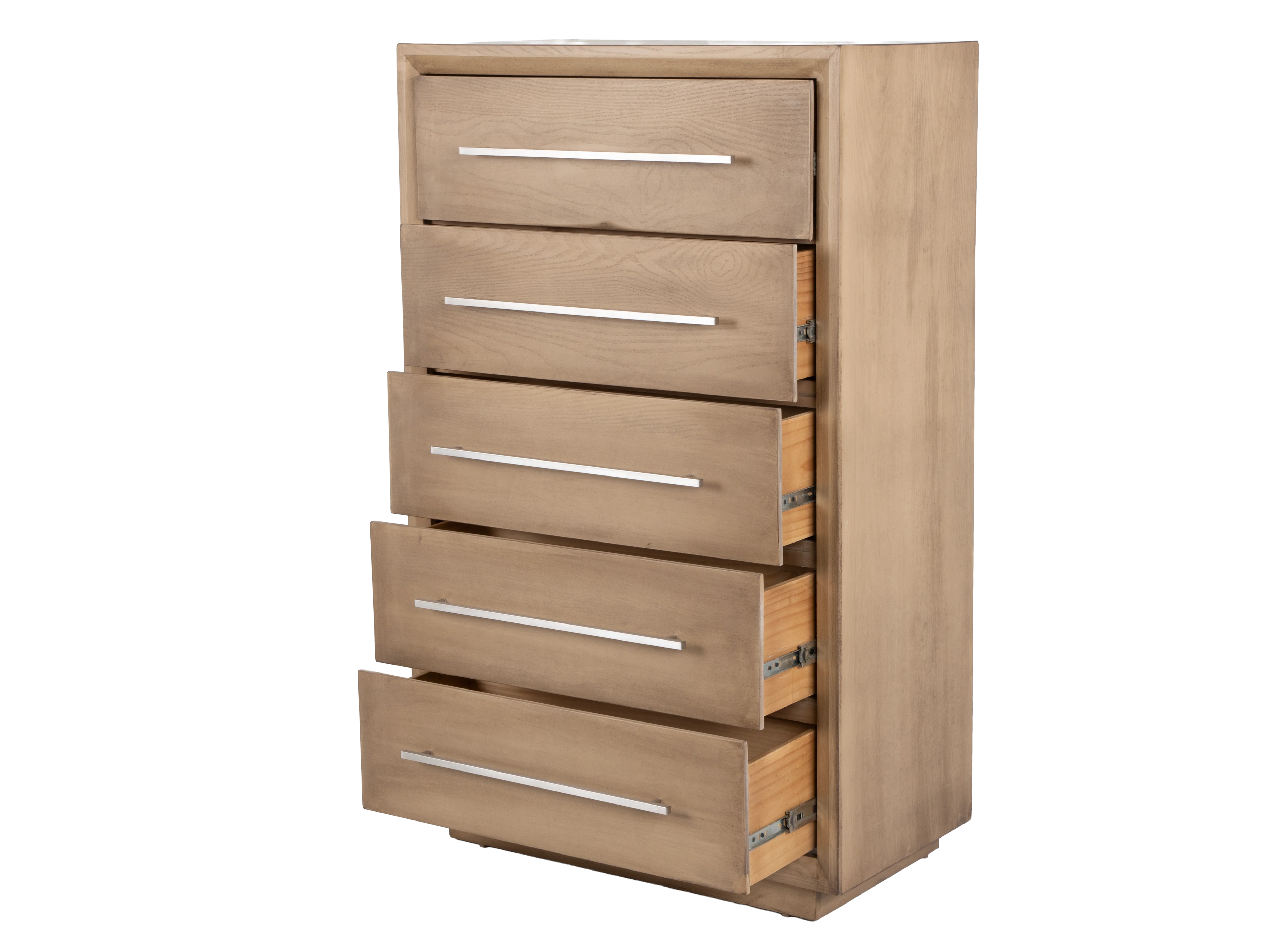 Durango Moka Modern 5-Drawer Chest with Sleek Bar Pulls - Image 4