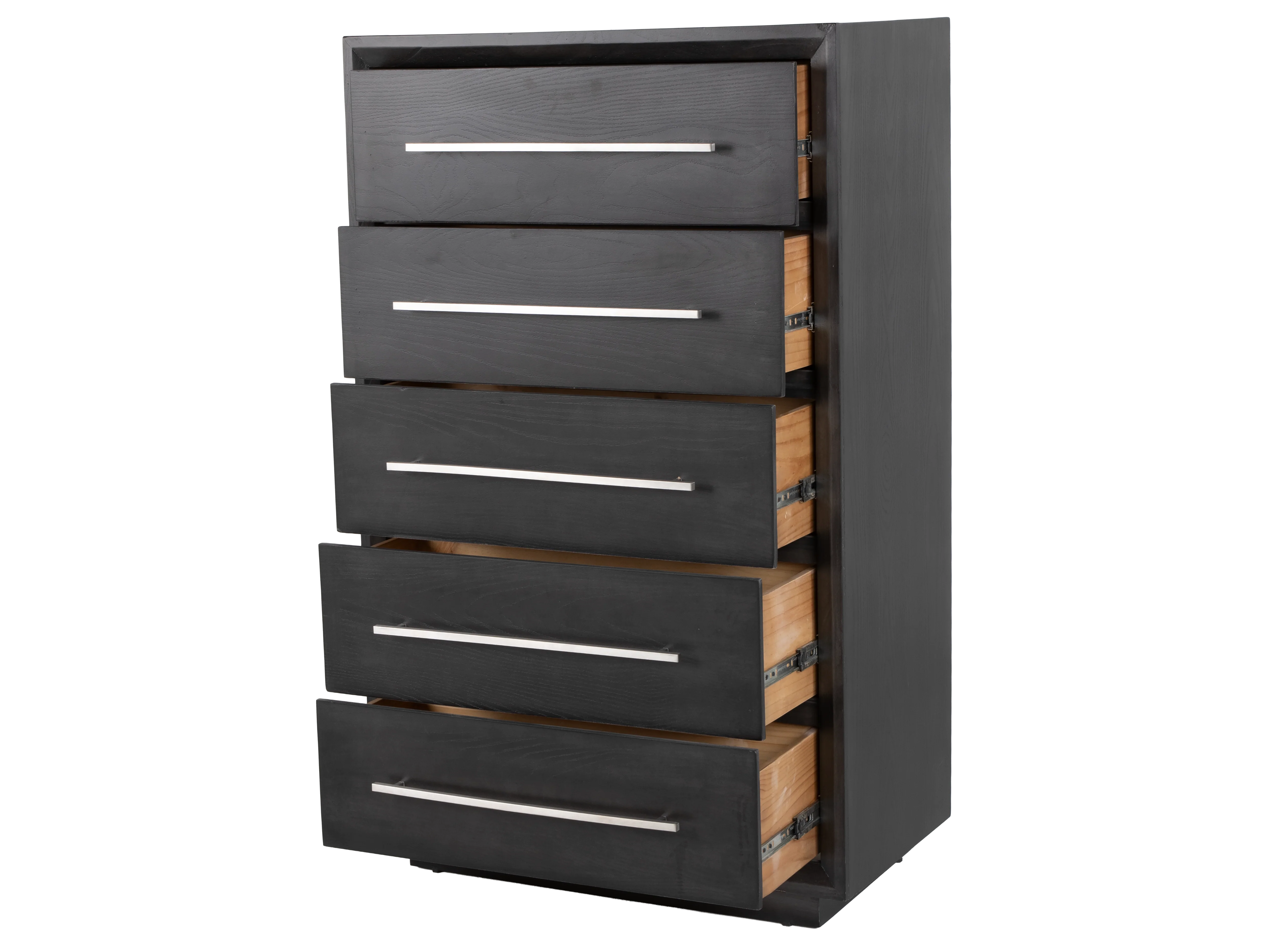 Durango Sofia Grey 5-Drawer Chest with Brushed Nickel Bar Pulls - Image 4