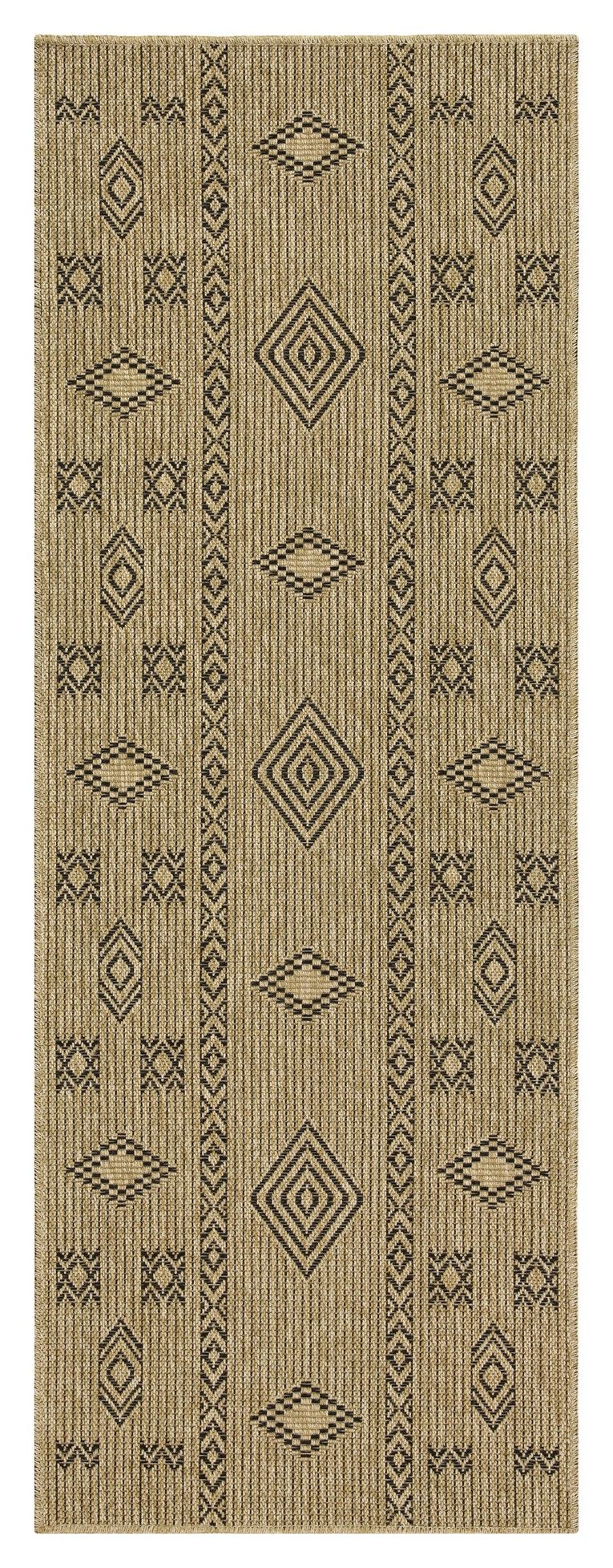 Earth - 5'3" X 7'3" Indoor, Outdoor Area Rug Polypropylene - Jute / Black - Image 2