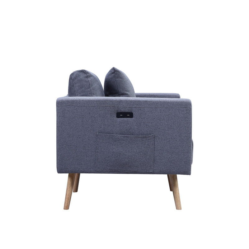Easton - Fabric Living Room Set With USB Charging Ports Pockets And Pillows (Set of 2) - Image 11