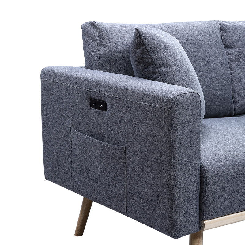 Easton - Fabric Living Room Set With USB Charging Ports Pockets And Pillows (Set of 2) - Image 9