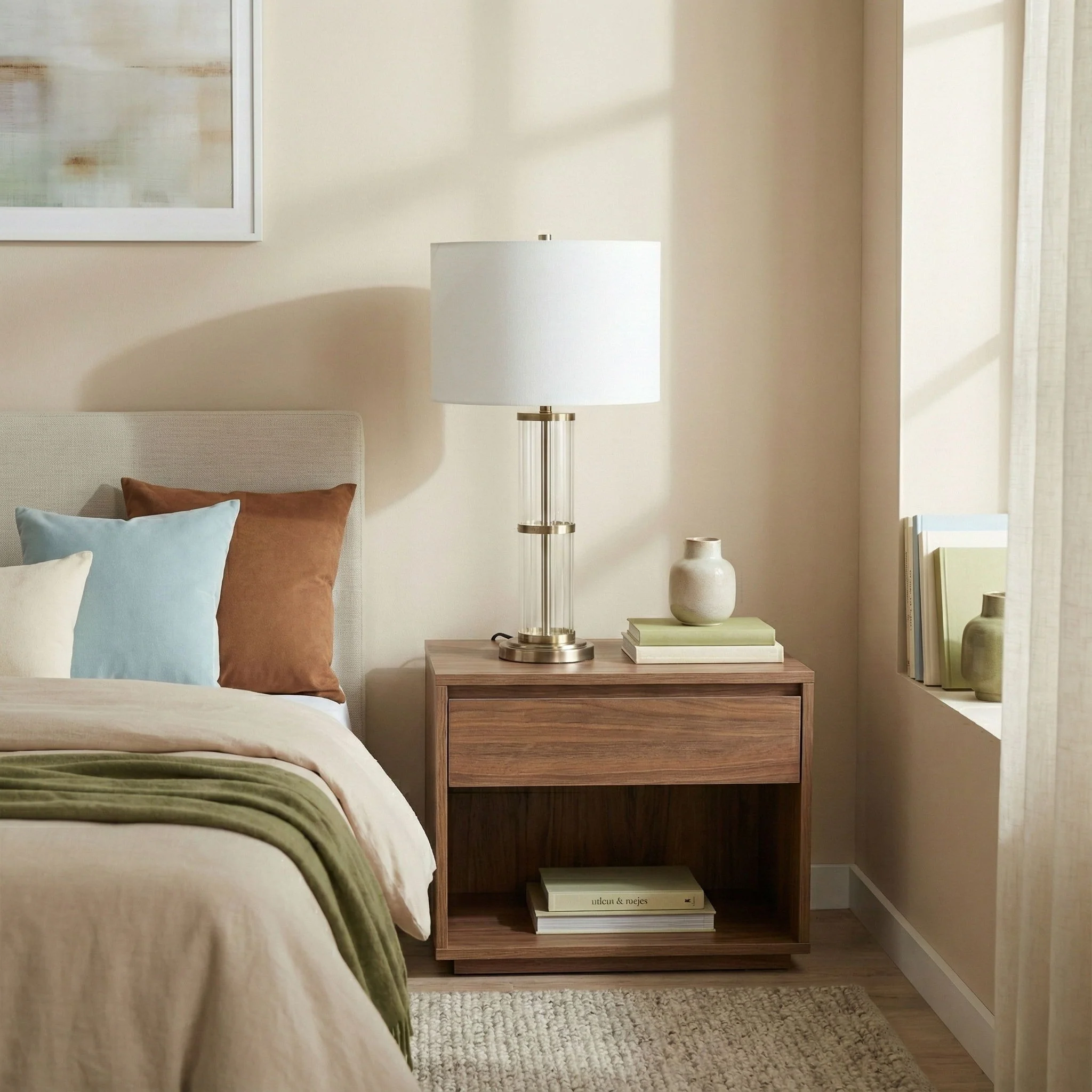 Echo - Table Lamp With On / Off Switch Clear Body Base - Clear / Silver / White - Image 3