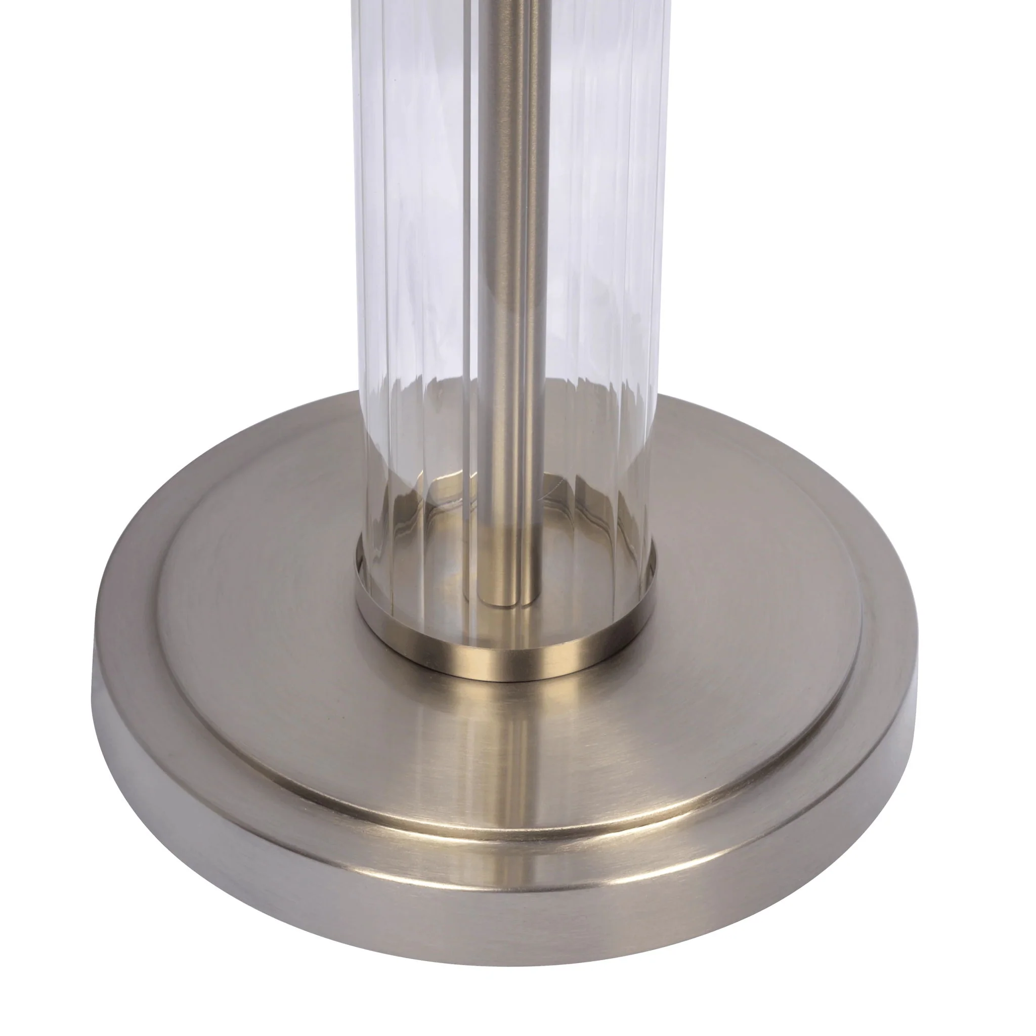 Echo - Table Lamp With On / Off Switch Clear Body Base - Clear / Silver / White - Image 6