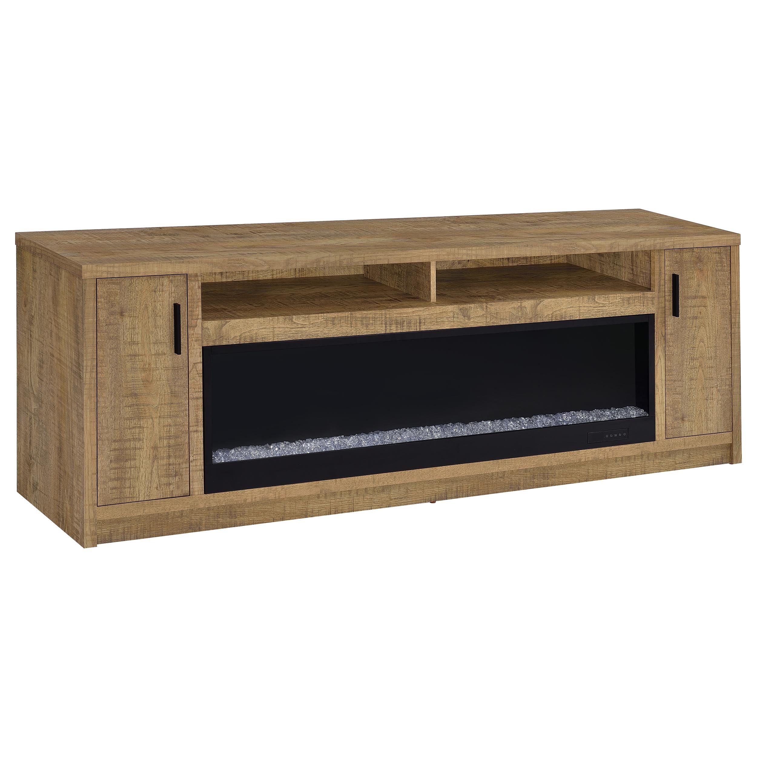 Eddy - 79" 2-Door TV Stand Fireplace Media Console - Mango - Image 16